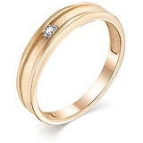 Золотое обручальное кольцо с бриллиантом, 1711067