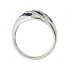 Женское серебряное кольцо с бриллиантами и сапфирами - фото 4