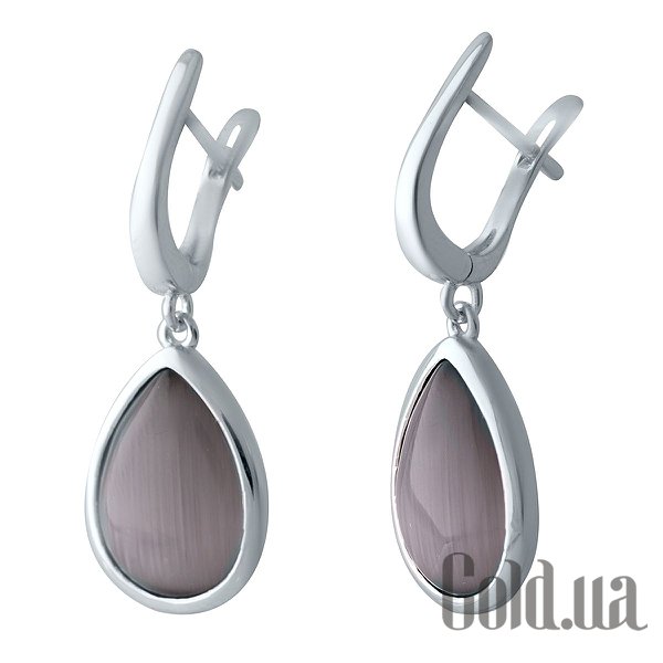 

Серьги с подвесками Fresh Jewelry, Серебряные серьги с кошачьим глазом