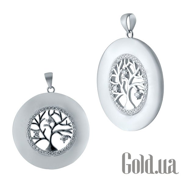

Женские кулоны Fresh Jewelry, Серебряный кулон с перламутром и куб. циркониями
