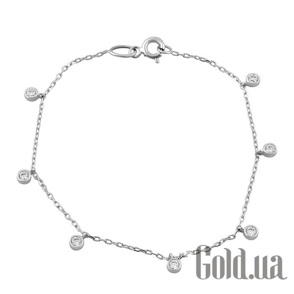 

Браслет Fresh Jewelry, Женский золотой браслет с куб. циркониями, 17