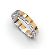 Золотое обручальное кольцо с бриллиантами, 1768411