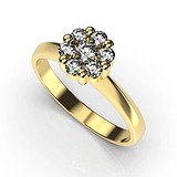 Золотое кольцо с бриллиантами, 1768923