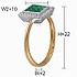 Женское золотое кольцо с бриллиантами и изумрудами - фото 2