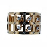 Pierre Cardin Женское серебряное кольцо с куб. циркониями в позолоте, 051931