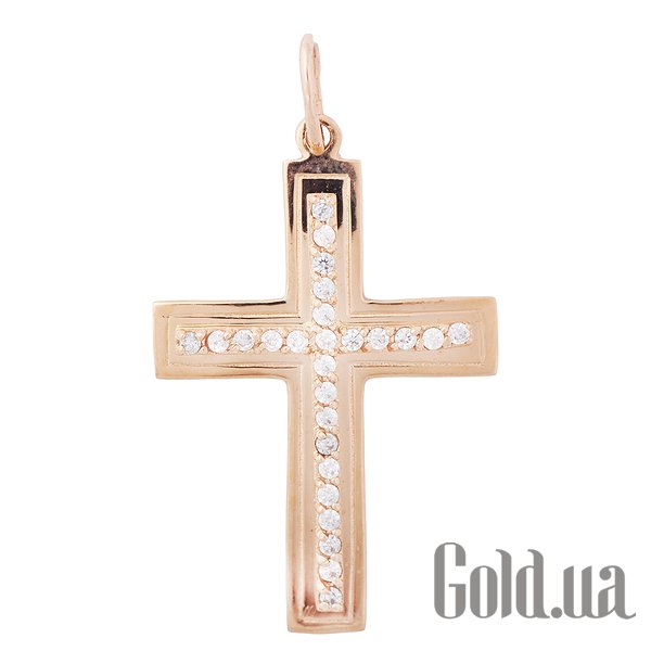 

Кулон-крестик Украина, Золотой кулон с куб.циркониями