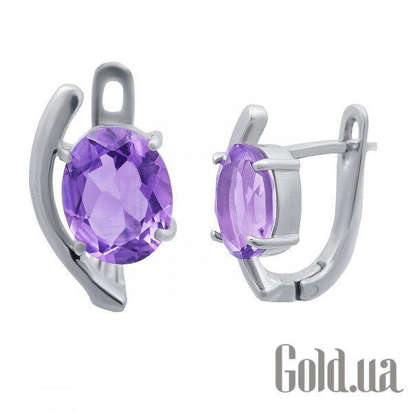 

Серьги Lurie Jewelry, Серебряные серьги с аметистами