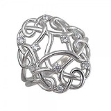 Женское серебряное кольцо с куб. циркониями, 1536732