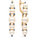 Золоті сережки з перлами і топазами, 1554396