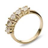 Золотое обручальное кольцо с куб. циркониями, 1604572
