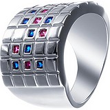 Женское серебряное кольцо с куб. циркониями, 1609692