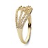 Женское золотое кольцо с куб. циркониями - фото 4