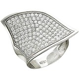 Женское серебряное кольцо с куб. циркониями, 1620700