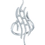 Женское серебряное кольцо с куб. циркониями, 1669084