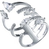 Женское серебряное кольцо с куб. циркониями, 1669340
