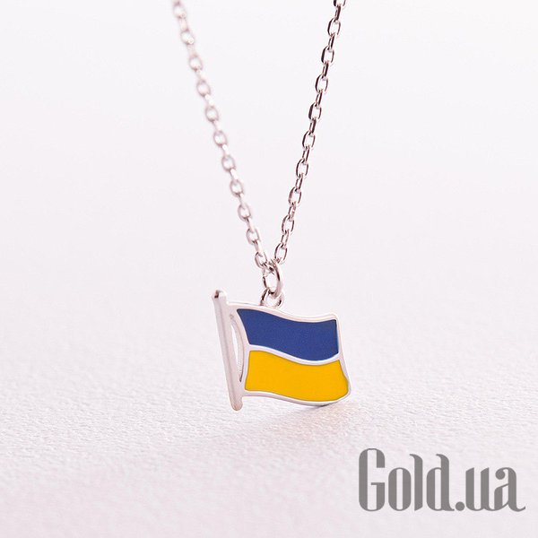 

Женские кулоны Украина, Серебряный кулон с цепочкой с эмалью