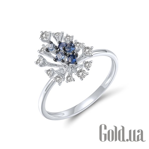 

Кольцо Lurie Jewelry, Женское золотое кольцо с сапфирами и бриллиантами, 17