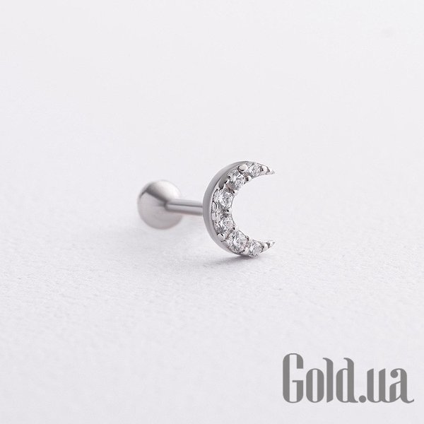 

Серьги-гвоздики Украина, Серебряная одиночная серьга с куб. циркониями