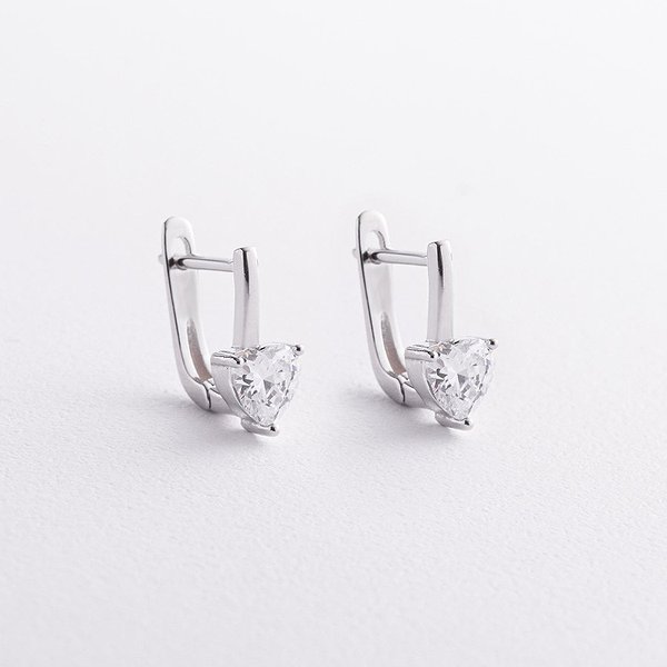 Серебряные серьги с куб. циркониями