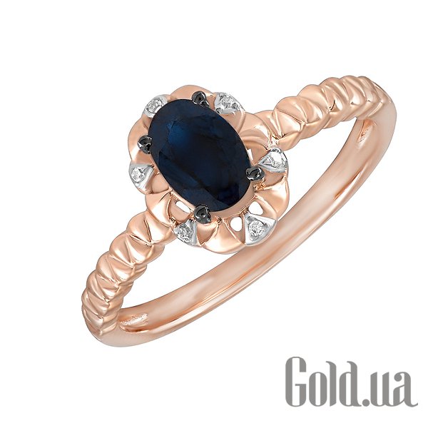 

Кольцо Lurie Jewelry, Золотое кольцо с сапфиром и бриллиантами, 18