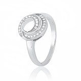 Женское серебряное кольцо с куб. циркониями, 282588