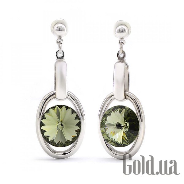 

Серьги с подвесками Kobi, Стальной, Серьги с кристаллами Swarovski