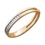 Золотое обручальное кольцо с куб. циркониями, 1540573