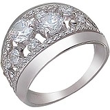 Женское серебряное кольцо с куб. циркониями, 1615325