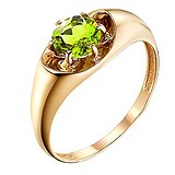 Женское золотое кольцо с хризолитом, 1621469