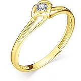Золотое кольцо с бриллиантом, 1622237