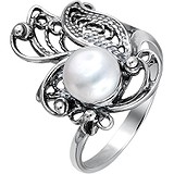 Жіноча срібна каблучка з культів. перлами, 1638877