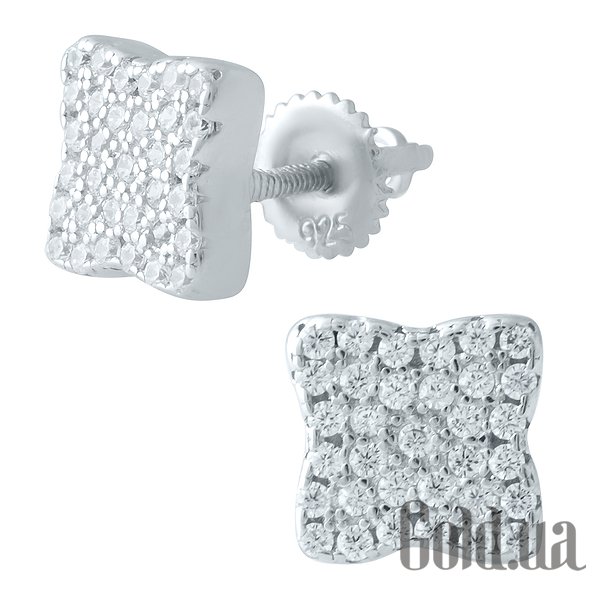 

Серьги-гвоздики Fresh Jewelry, Серебряные серьги с куб. циркониями
