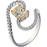 Женское серебряное кольцо с куб. циркониями, 1669085
