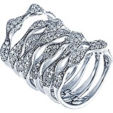 Женское серебряное кольцо с куб. циркониями, 1670365