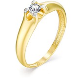 Золотое кольцо с бриллиантом, 1684957