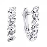 Срібні сережки з діамантами, 1715933