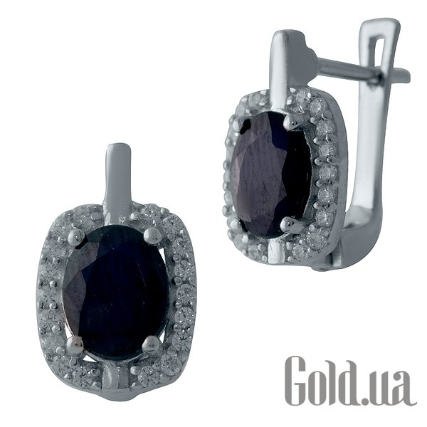 

Серьги Fresh Jewelry, Серебряные серьги с сапфирами и куб. циркониями