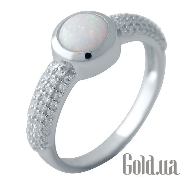 

Женские кольца Fresh Jewelry, Женское серебряное кольцо с опалом и куб. циркониями, 16.5