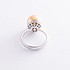 Женское золотое кольцо с бриллиантами и культив. жемчугом - фото 3