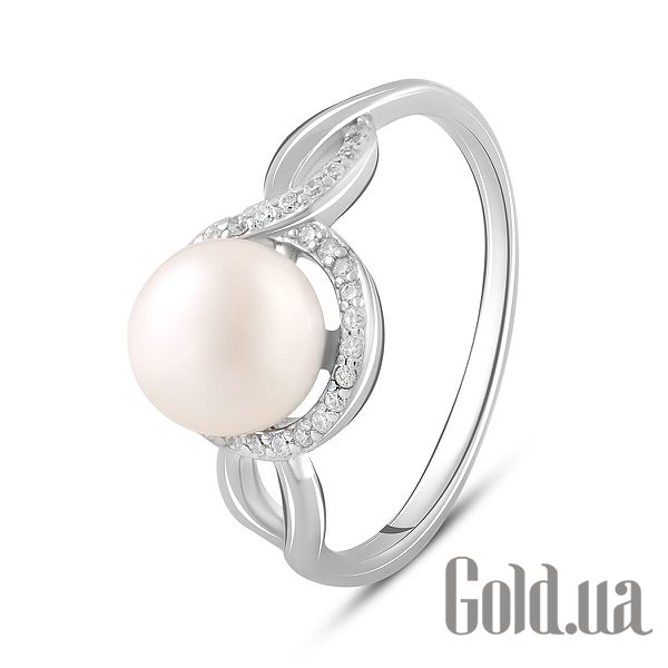 

Женские кольца Fresh Jewelry, Женское серебряное кольцо с куб. циркониями и культив. жемчугом, 17