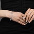 Женский серебряный браслет с куб. циркониями - фото 3