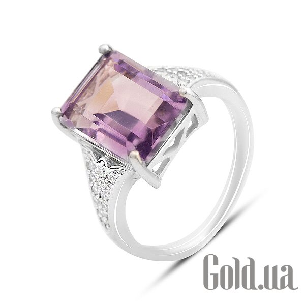 

Женские кольца Fresh Jewelry, Женское серебряное кольцо с куб. циркониями и аметистом, 18.5