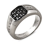 Мужское золотое кольцо с бриллиантами (BUH-3068), фото