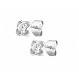 Серебряные серьги  с куб. циркониями, 481757