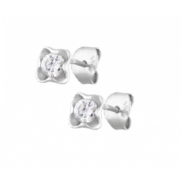 Срібні сережки з куб. цирконіями