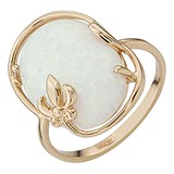 Женское золотое кольцо с синт. опалом, 1531870