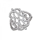 Женское серебряное кольцо с куб. циркониями, 1536734