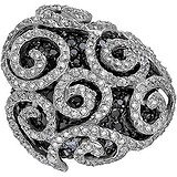 Женское серебряное кольцо с куб. циркониями, 1542366