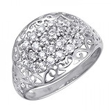 Женское серебряное кольцо с куб. циркониями, 1547742