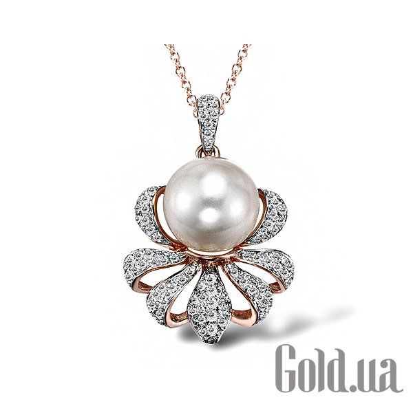 

Женский кулон Lurie Jewelry, Золотой кулон с бриллиантами и пресн. жемчугом